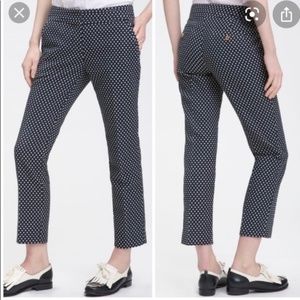 Tory Burch Blue Polka Dot Cotton Capri Trousers P2323